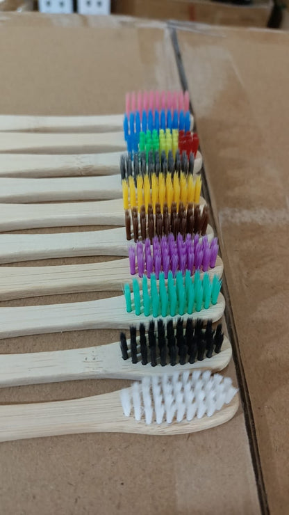 Pack of Slim Bamboo Toothbrushes