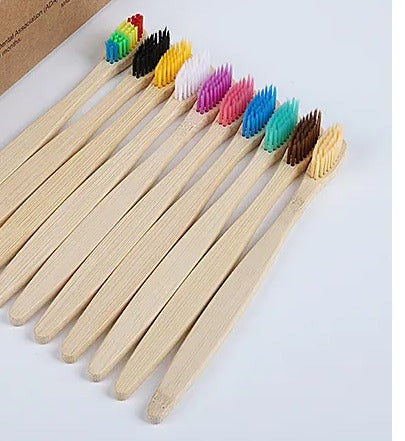 Pack of Slim Bamboo Toothbrushes