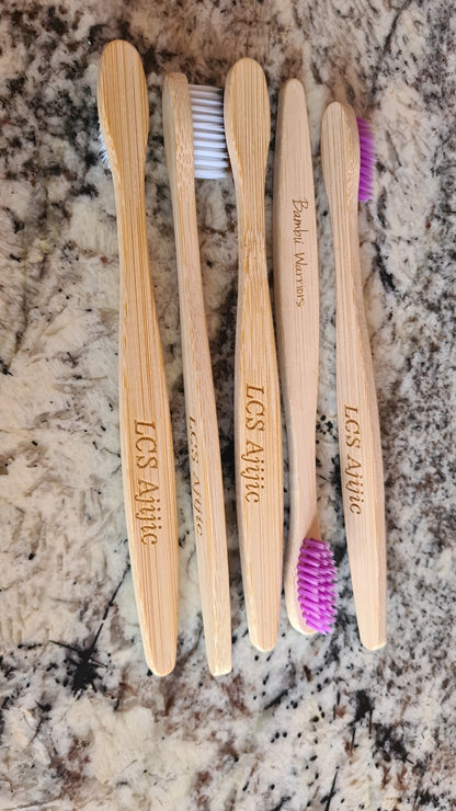 Specially Engraved Bamboo Toothbrushes with Custom Designs