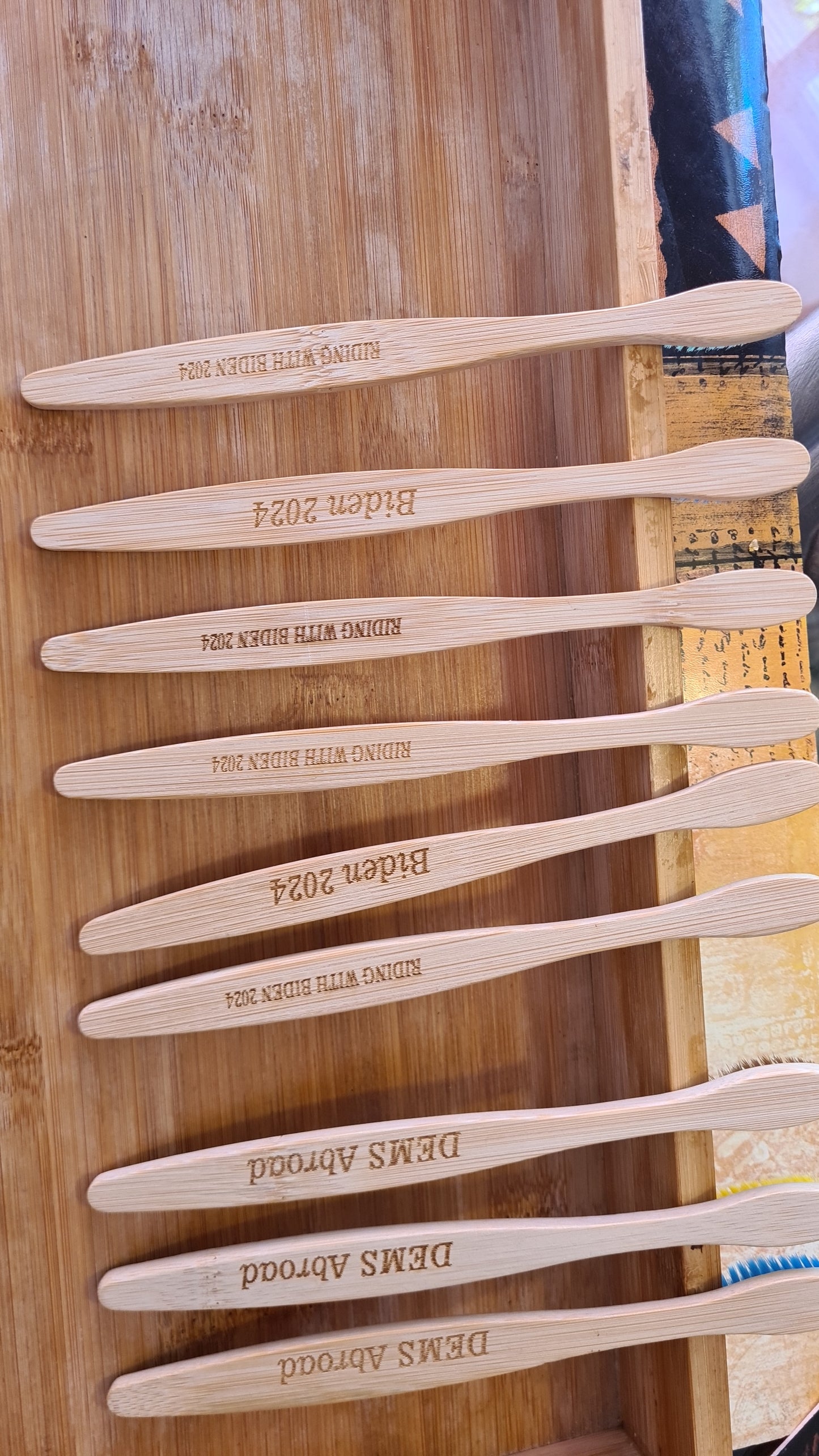 Specially Engraved Bamboo Toothbrushes with Custom Designs